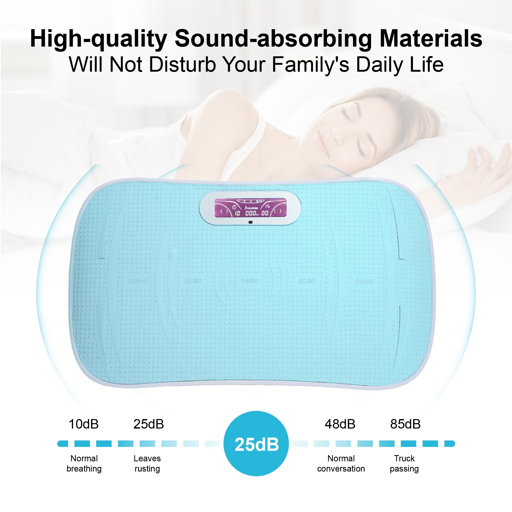 Full Body Vibration Platform Crazy Fitness Massage 10-Frequency Weight Loss & Fat Burner Shaking Machine For Unisex Blue_voghion.com